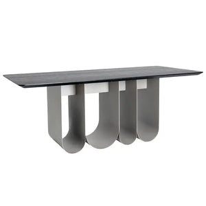 Tavolo da pranzo Arqa contemporaneo in legno DM marrone