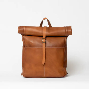 Zaino roll top in pelle