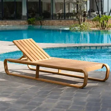 Bålamöllan lettino prendisole in teak con cuscino