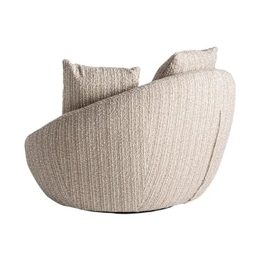 Poltrona in poliestere color beige di 120x106x76cm