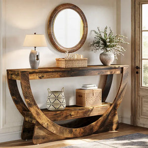 EXTENDING DINING TABLE IN PORCELAIN AND WALNUT WOOD 