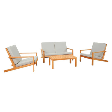 SALOTTO DA GIARDINO IN LEGNO DI EUCALIPTO CON TAVOLINO 90X50X34CM