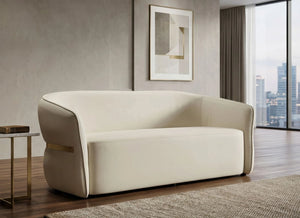 Divanetto in legno di pino bianco, 160x84x77 cm