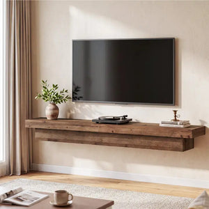 Consolle Supporto per TV in legno massello da 70,9", montaggio a parete