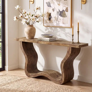 EXTENDING DINING TABLE IN PORCELAIN AND WALNUT WOOD 