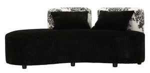 Divano in tessuto nero, 160x86x67 cm