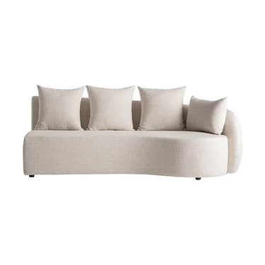 Divano in polipropilene beige con alluminio, di 200x112x82cm