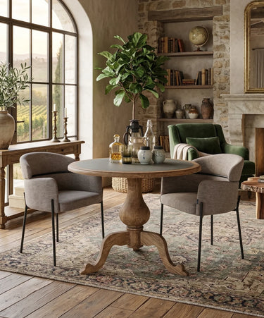 Tavolo rotondo in legno massello da bistrot Chelsea 95 cm