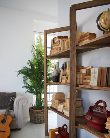 Libreria in legno di olmo di recupero Grange 200 cm