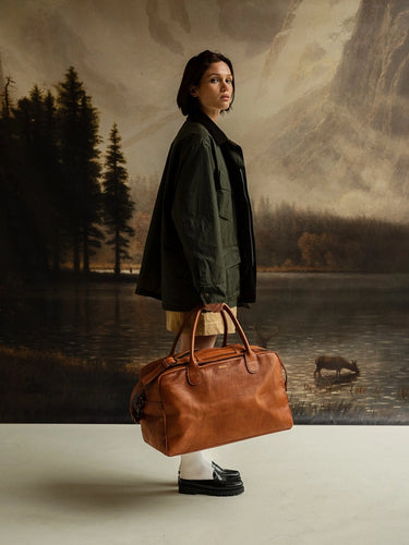 Borsa da weekend in pelle in 3 colori