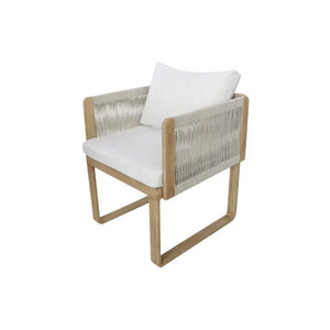 Sedia in alluminio con corda 56x60x68 cm