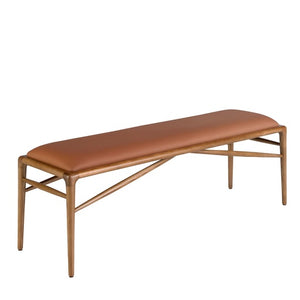 Panca Sgabello in ecopelle marrone