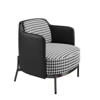 ARMCHAIR COVERED IN houndstooth fabric