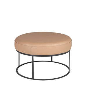 Pouf da camera   in pelle marrone