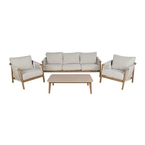 SET 4 PEZZI GIARDINO DIVANI E TAVOLO DA CENTRO