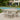 Set da giardino FIGARI con tavolo rettangolare da 180 cm e 6 sedie in alluminio color sabbia e corda color tortora
