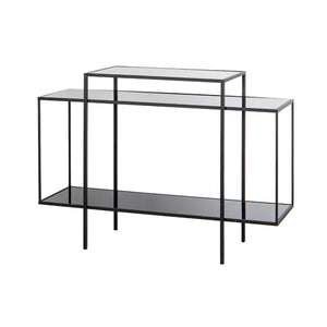 Consolle in metallo e vetro Kulusuk 120x40x88 cm