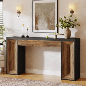 Consolle 63", stile fattoria, tavolo per ingresso, tavolino da divano con