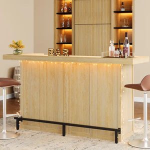70,9" tavolo da bar, mobile per liquori moderno con 4 livelli