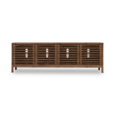 Console multimediale Tanner a quattro ante in legno di frassino, Roux