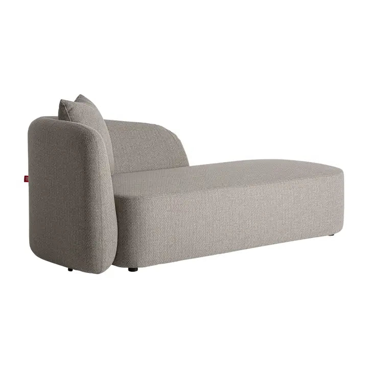 Chaise longue, polipropilene grigio con alluminio. 190x95x74cm