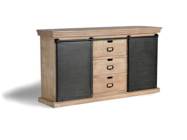 CREDENZA DI STILE INDUSTRIALE IN LEGNO DI MANGO 6088