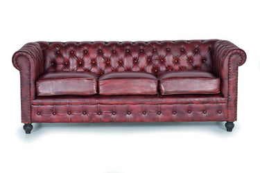 DIVANO CHESTER IN CUOIO MARRONE 6131