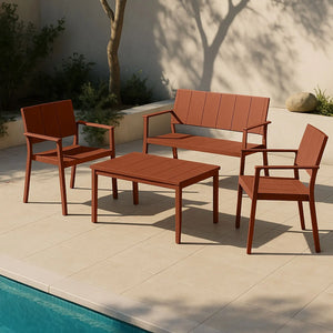Mobili da giardino in polipropilene color mattone PATIO