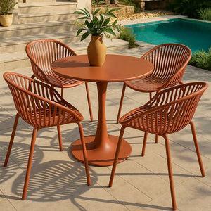 Aruba 5-piece garden lounge set + corner (including cushions) - White - Teak