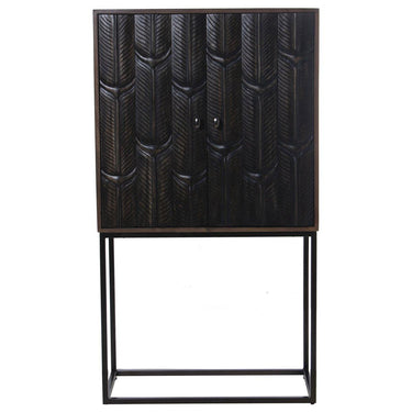 CREDENZA  2-P MADERA MANGO NATURALE C/PATAS METALLO LL49152 (8472)