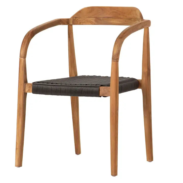 Sedia in teak naturale marrone 60x60x85 cm