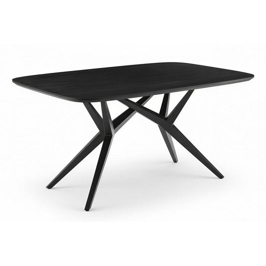 Tavolo da pranzo 240x100 cm, piano Mango, struttura in acciaio nero antico
