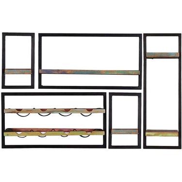 Set mensole da parete, 5 pezzi