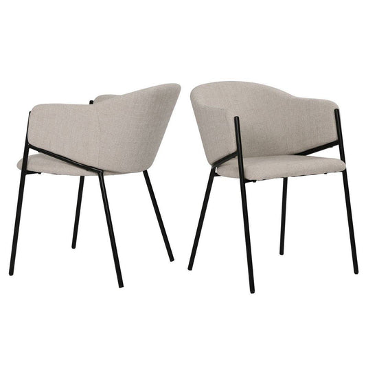 Set di 2 poltrone con tessuto strutturato