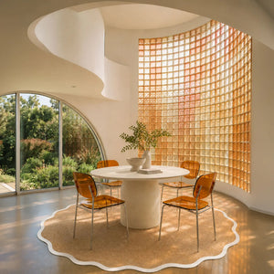 GLAM - sedia da pranzo in resina acrilica color ambra