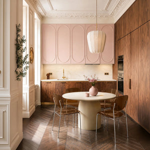 GLAM - sedia da pranzo in resina acrilica color corteccia