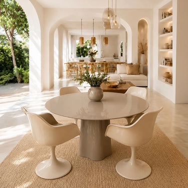 GLAM - sedia da pranzo in resina acrilica effetto visone