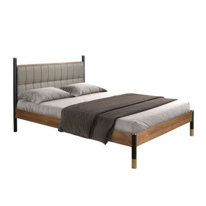 Letto in similpelle grigio scuro
