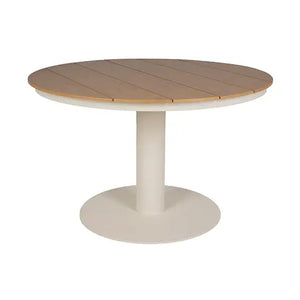 TAVOLO DA PRANZO IN ALLUMINIO E POLYWOOD 125x125x73 CM