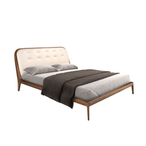 Letto in similpelle color sabbia