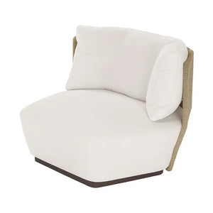 Poltrona   Alluminio Corda Marrone 108x90x77 cm