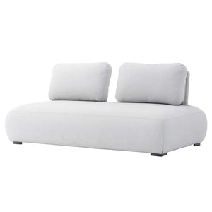 Divano 2 posti in tessuto con schienale in corda 199x99x77cm