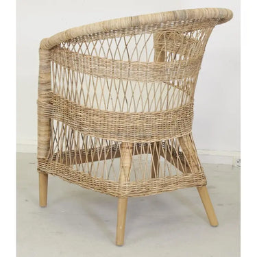 Poltrona in vimini e teak