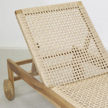 Chaise longue a giardino in teak