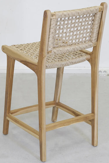 Sgabello da bar in teak naturale