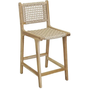 Sgabello da bar in teak naturale 60 cm