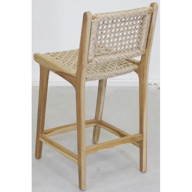Sgabello da bar in teak naturale 60 cm