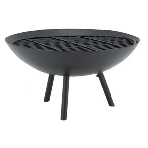 Braciere in metallo laccato nero su 3 gambe