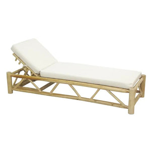 Lettino prendisole reclinabile in teak naturale luxury