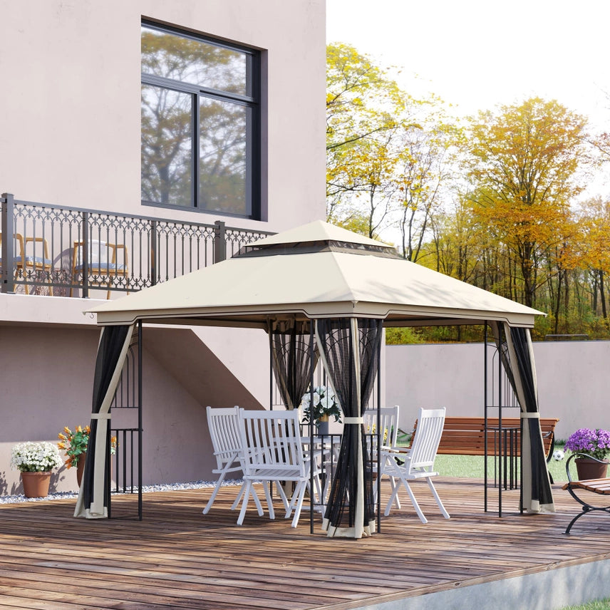 Gazebo Padiglione da giardino con doppio tetto Padiglione Tenda da giardino Tendone da festa